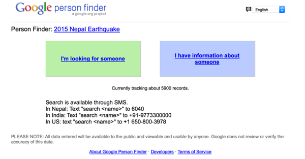 google person finder